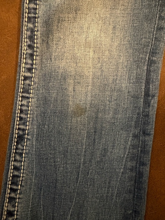 Miss Me Women's Blue Flare Jeans with Faded Detailing - Picture 2 of 6